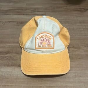 Orange and white preppy hat